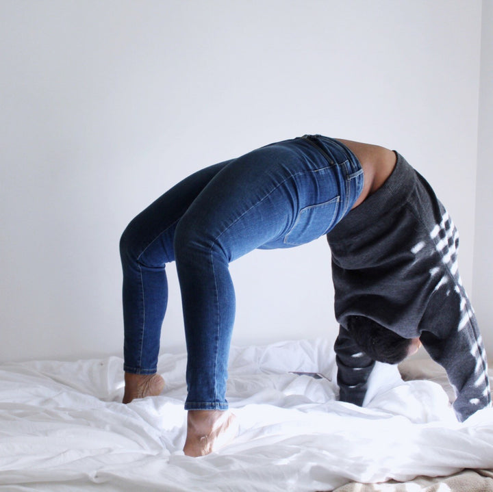 Person doing headstand
