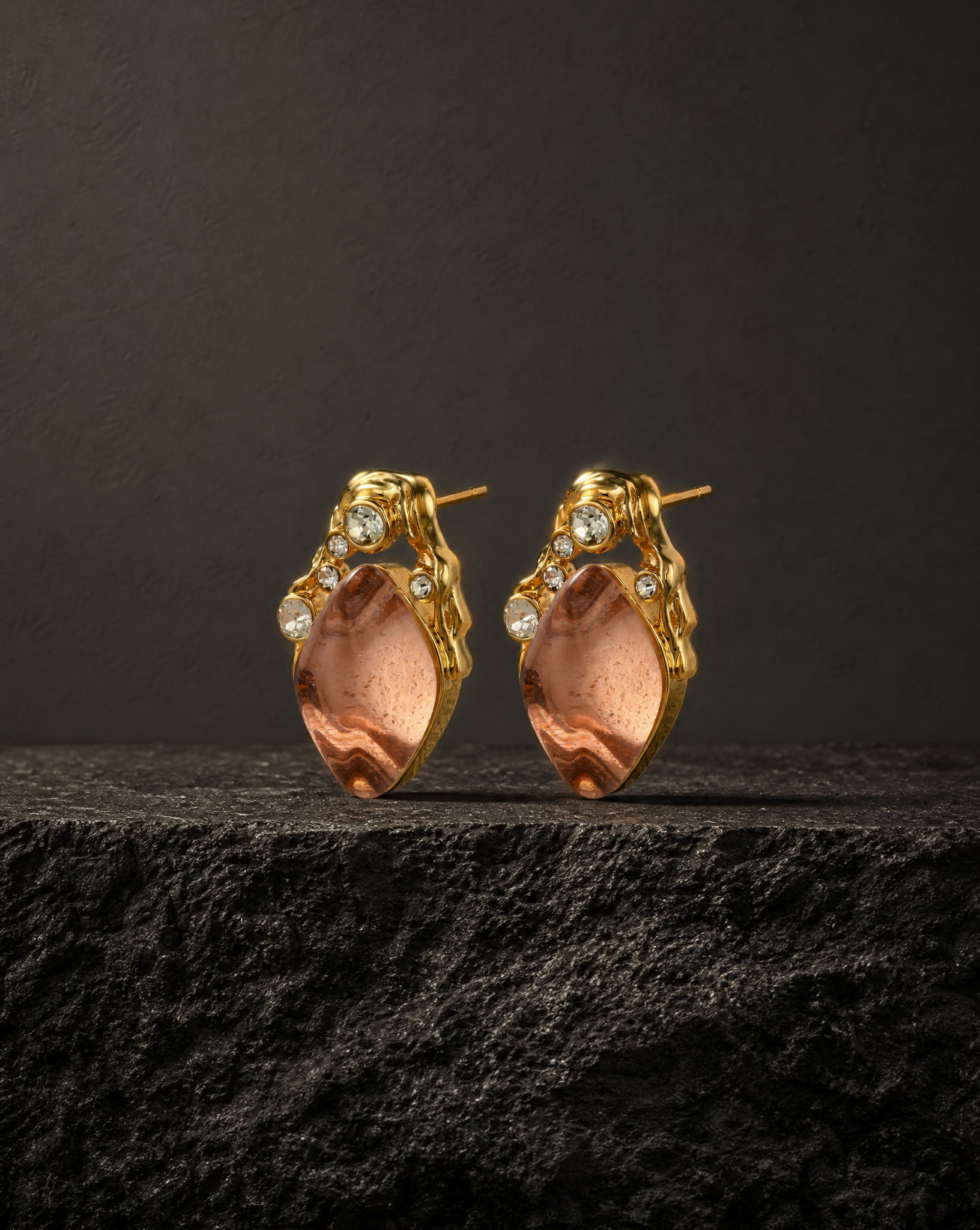 Coral Dreams Baroque Studs