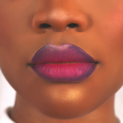 Woman with lipstick on
