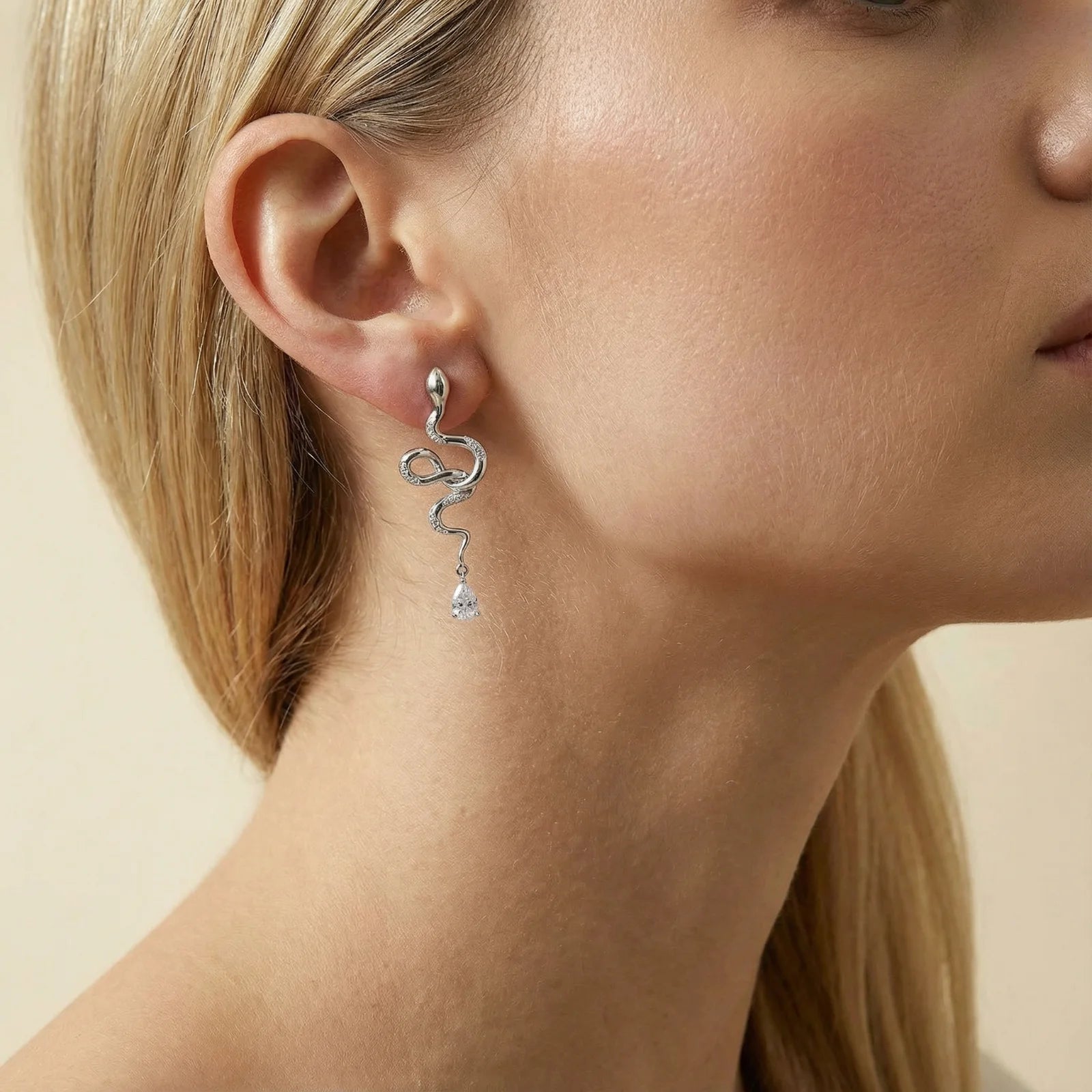 Serpentine Crystal Drops