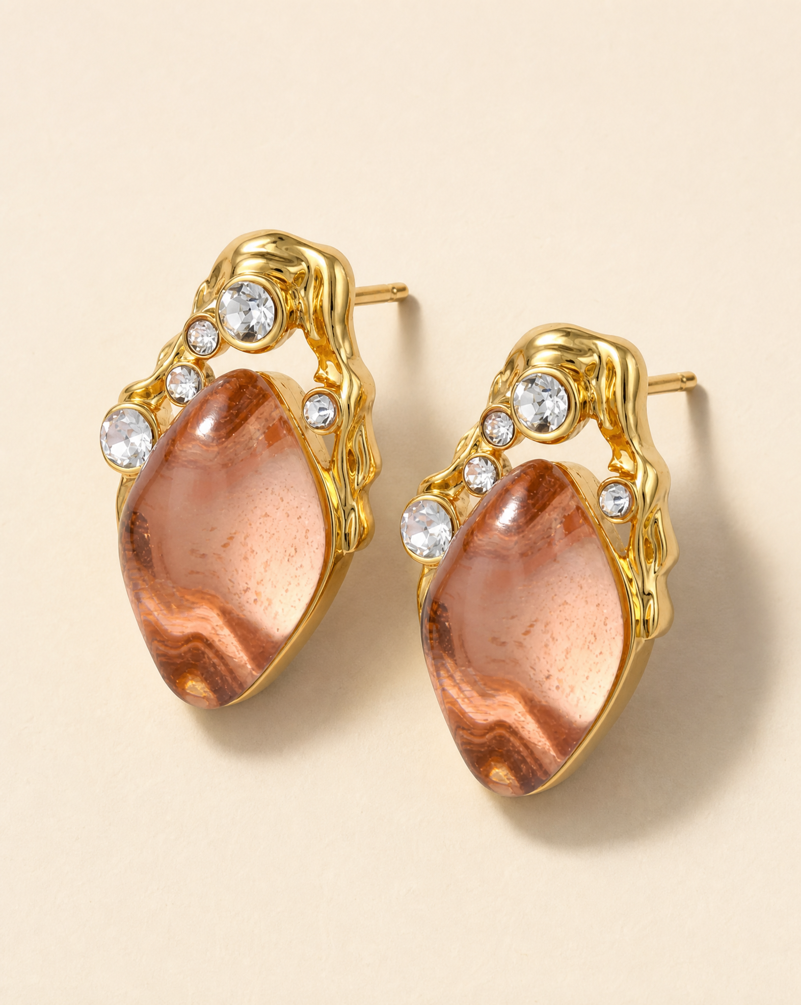 Coral Dreams Baroque Studs