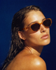 Oval Sunglasses in Light Yellowish Tortoise Shell