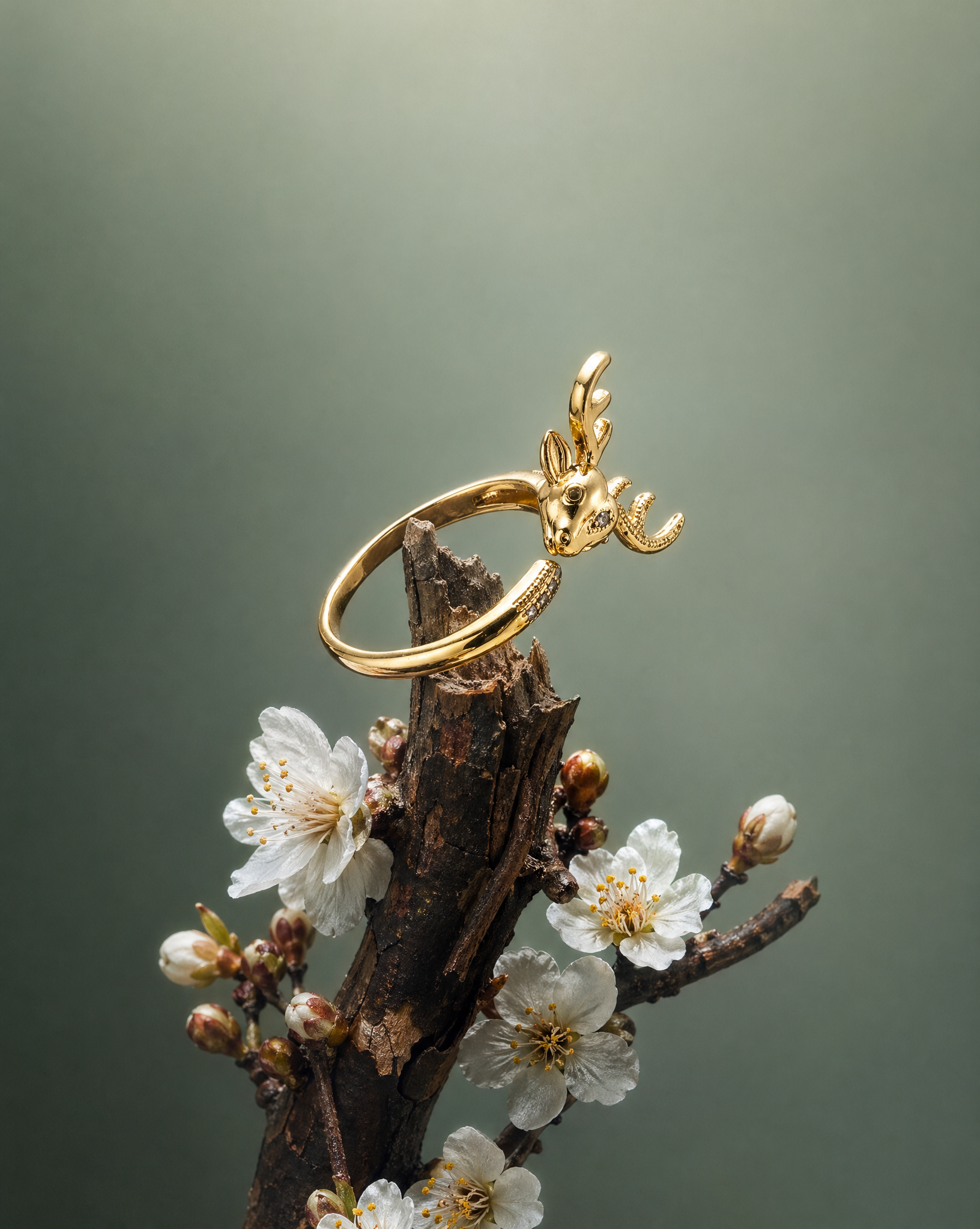 Enchanted Forest Deer Ring