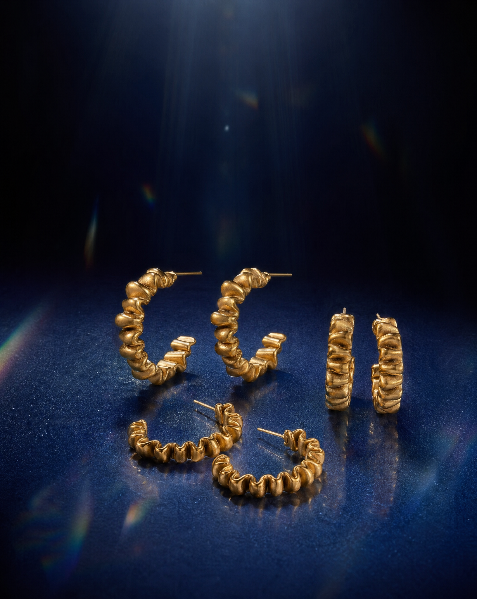 Twisted Gold Hoops