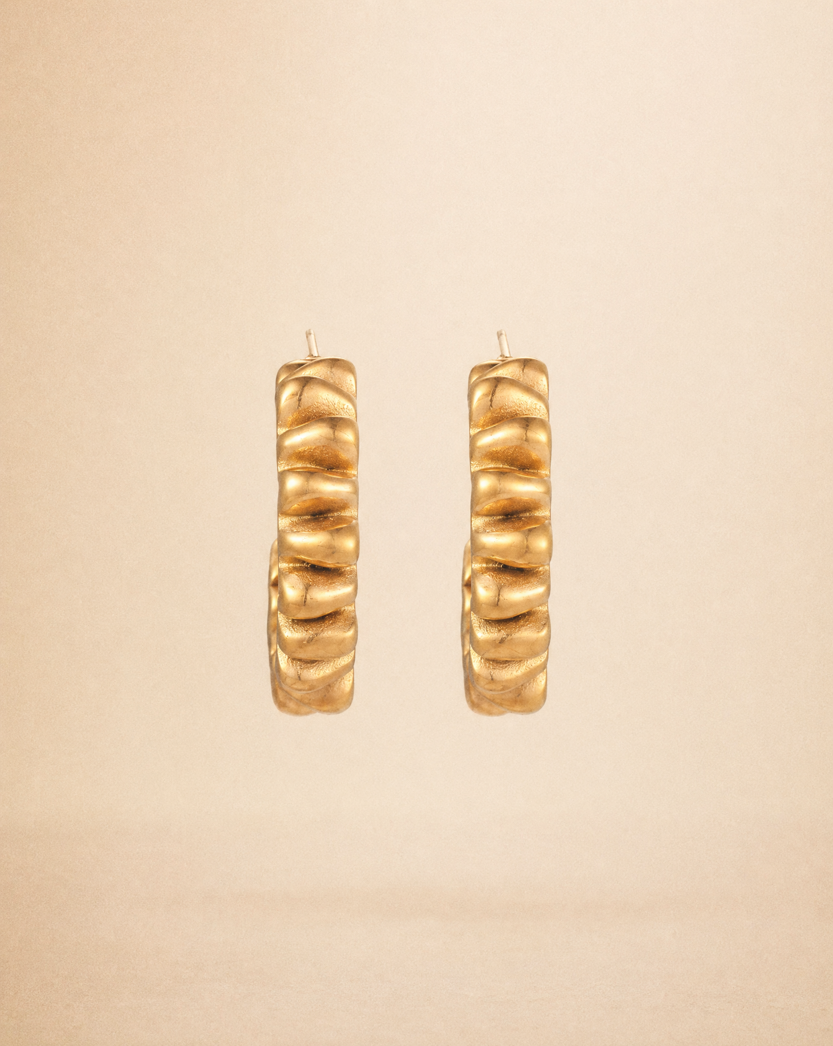 Twisted Gold Hoops