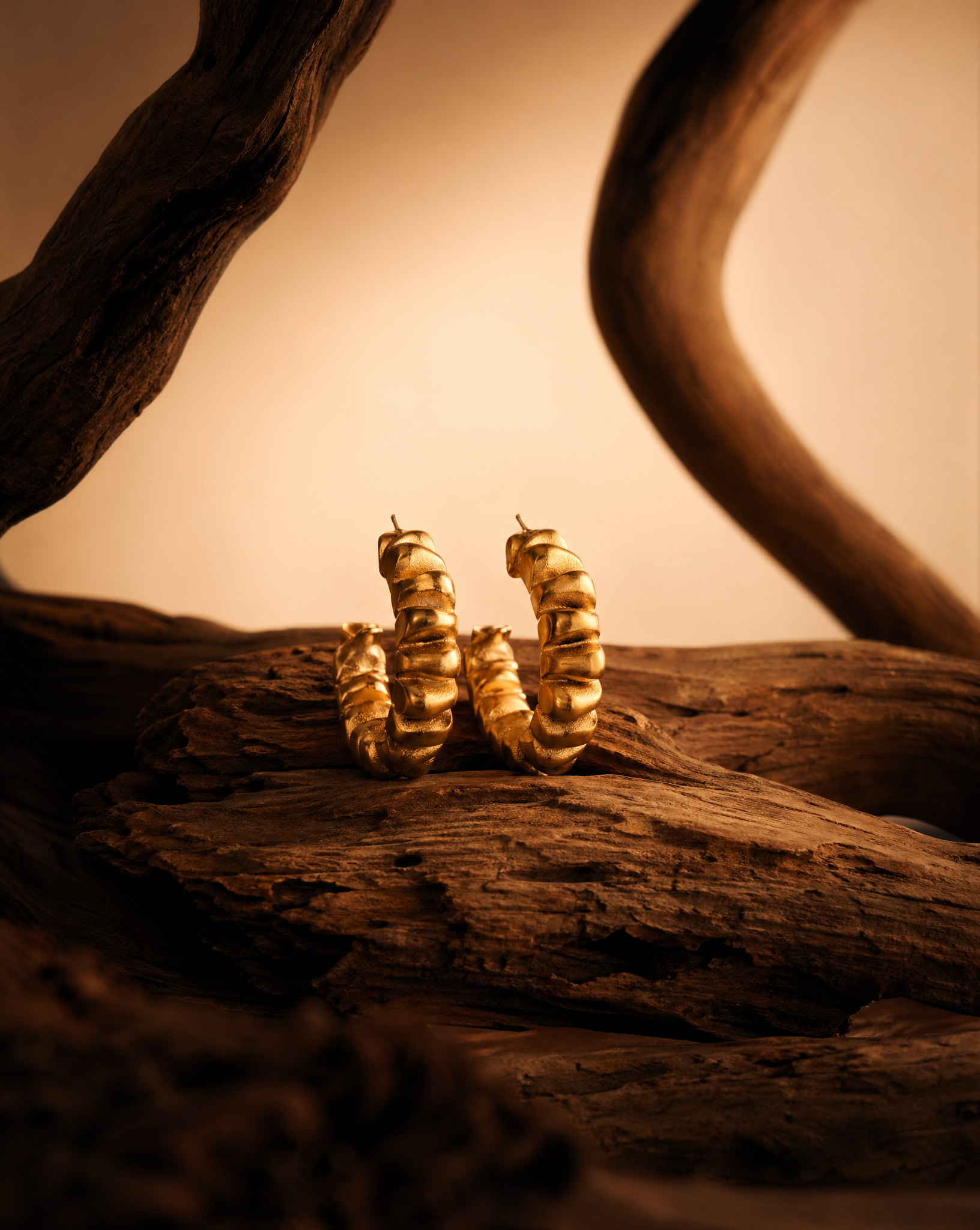 Twisted Gold Hoops