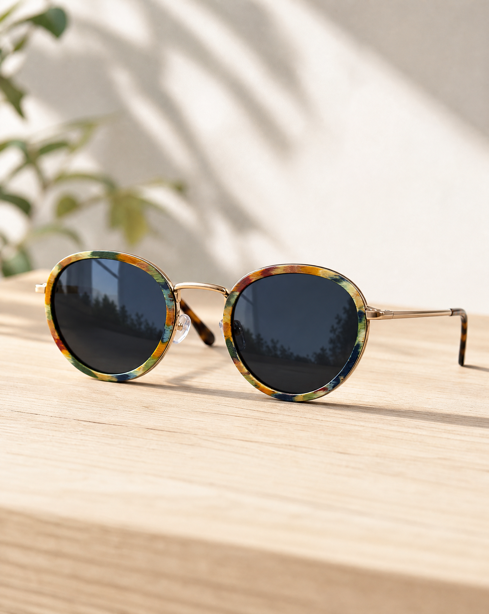 Dora - Metal & Wood Sunglasses