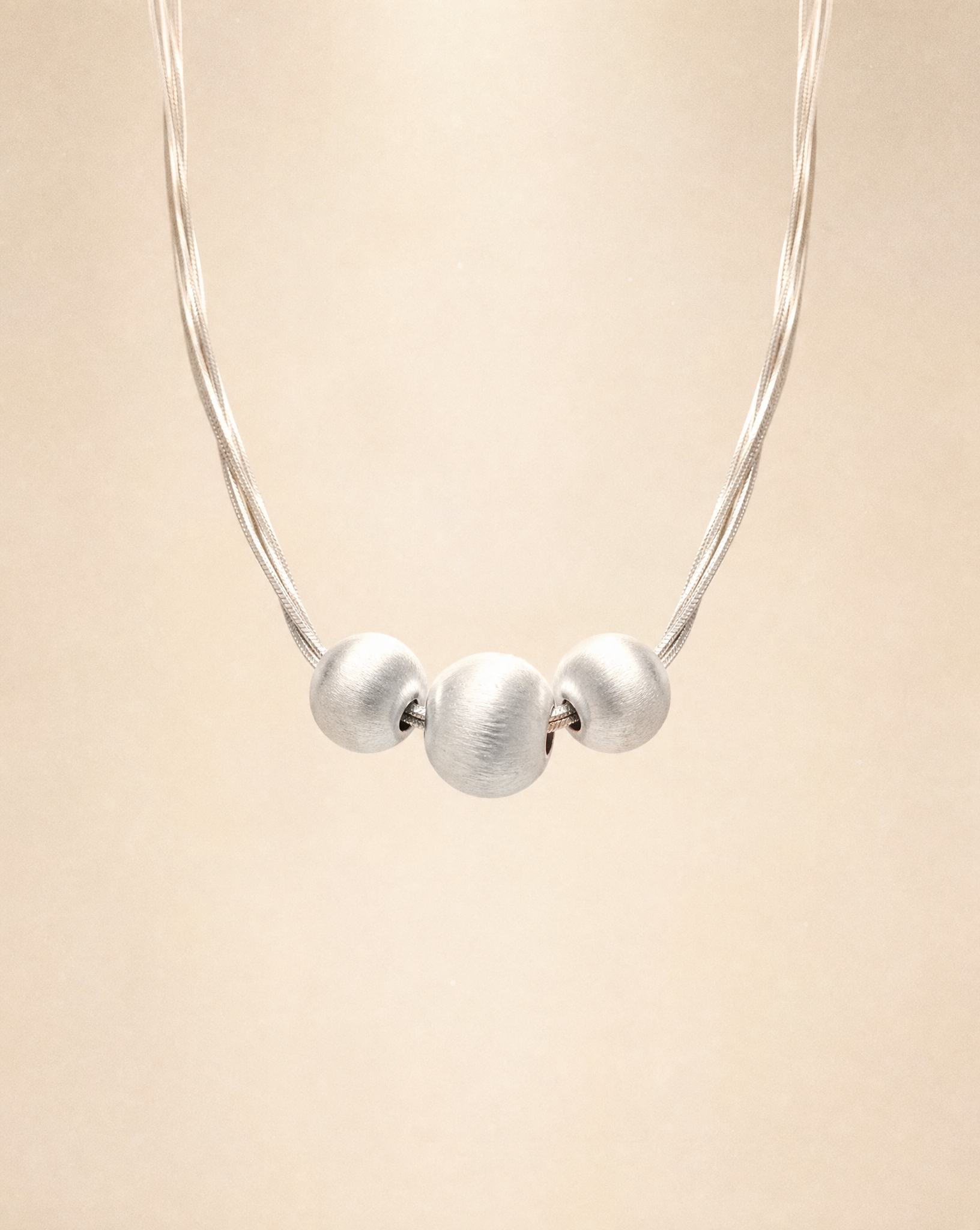 Silver Strand Layers Necklace