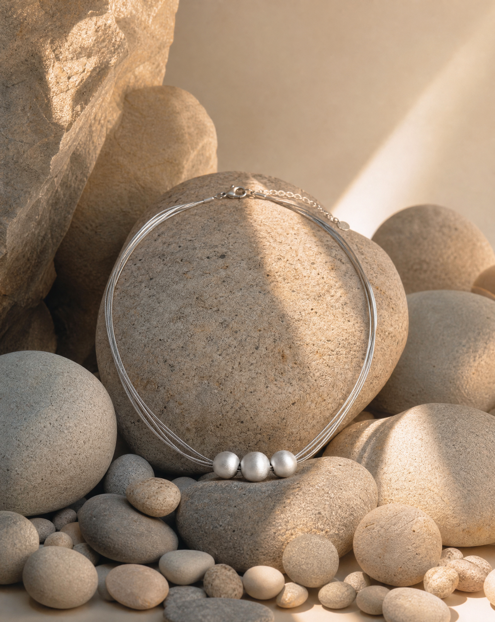 Silver Strand Layers Necklace
