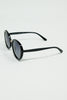 Black oval frame sunglasses for women 