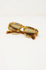 Chunky Square Sunglasses With Yellow Tinted Frame in Light Tortoise Shell