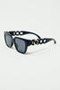 Geometric Thick Black Sunglasses With Black Lens-Love Your Beauty 