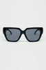 Geometric Thick Black Sunglasses With Black Lens-Love Your Beauty 
